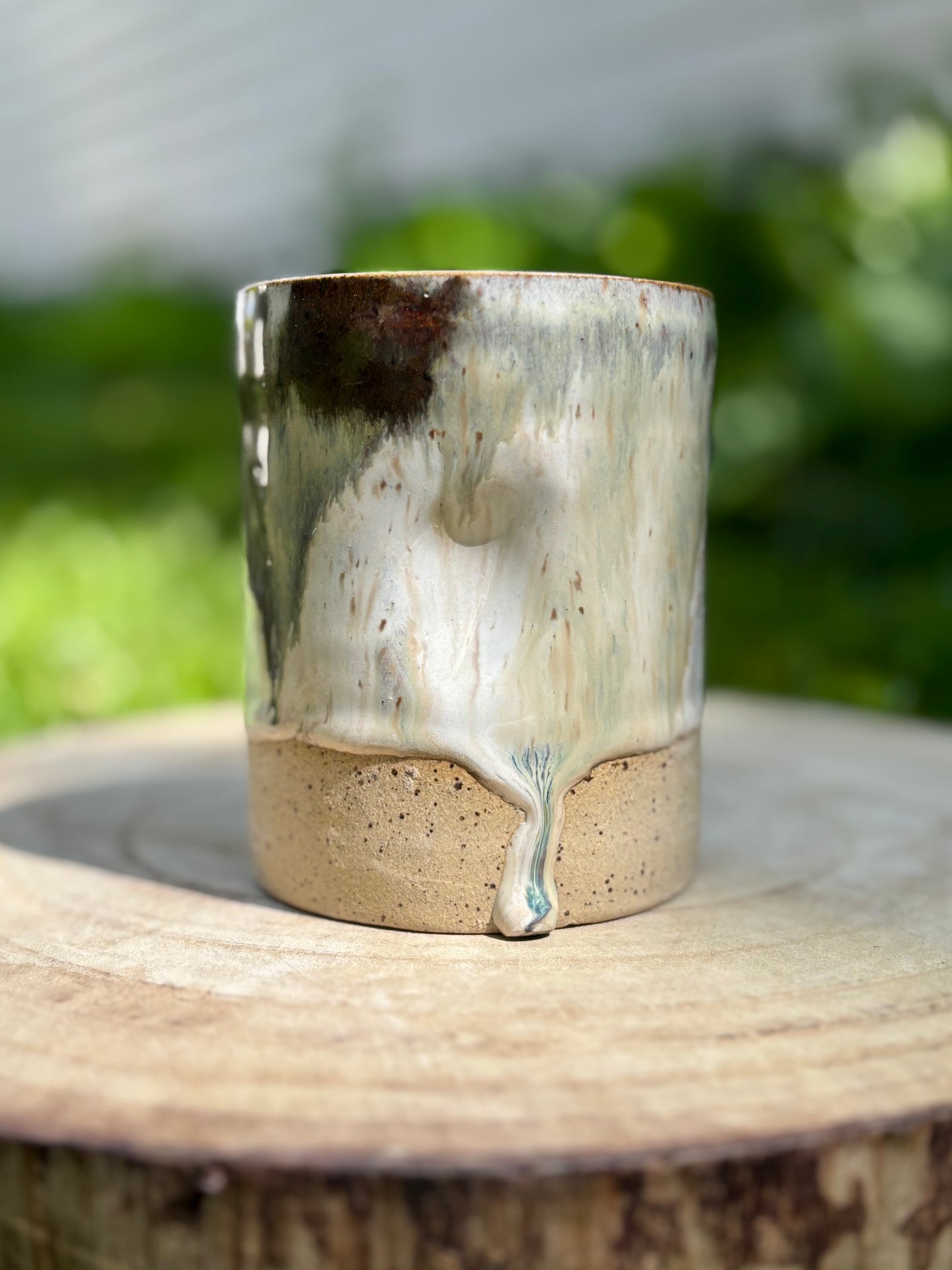 Drippy Milky Forest Dimple Tumbler 12oz