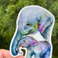 Elephant mama & baby stickler