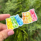 Gummy bear party stickers