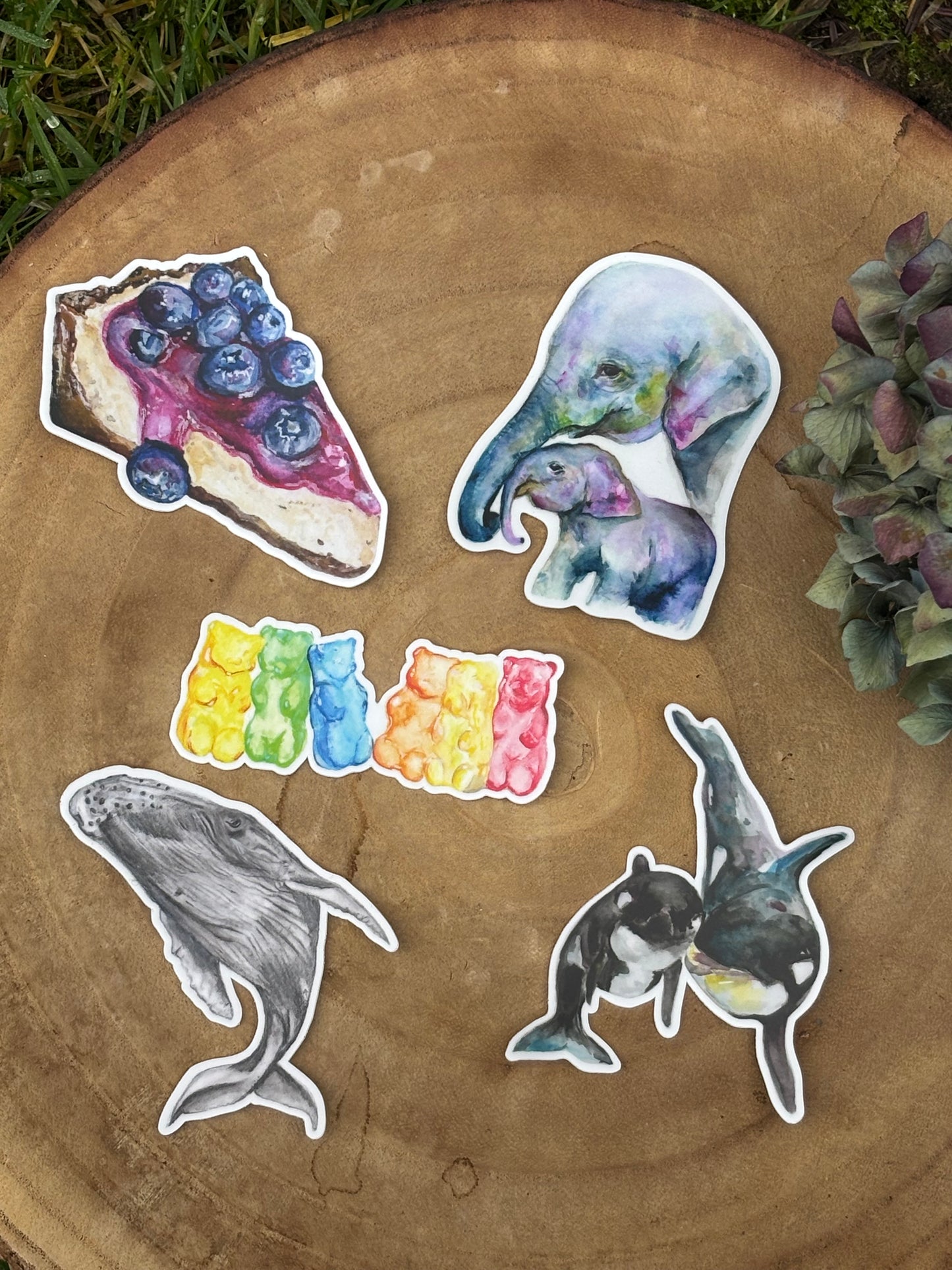 Orca mama & baby stickers