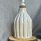 White Speckled Carved Soap Dispenser