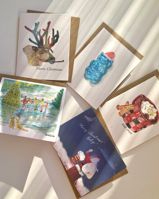 Assorted Christmas Cards - Pack of 5 or 10
