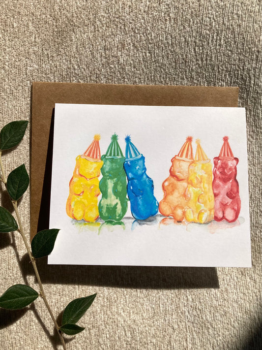 Gummy Bear Birthday Party - Blank Birthday Card