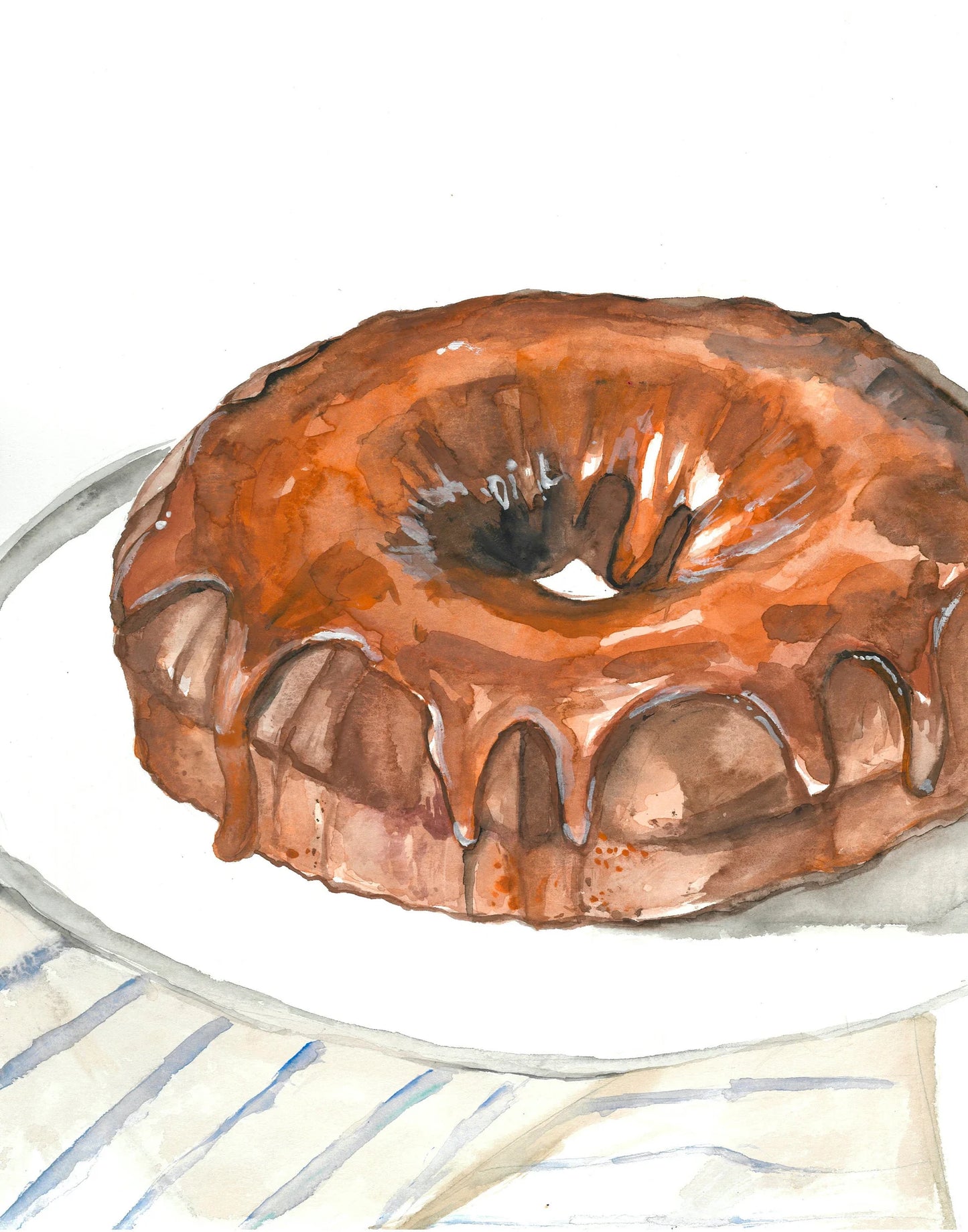 Chocolate Bundt Cake Art Print