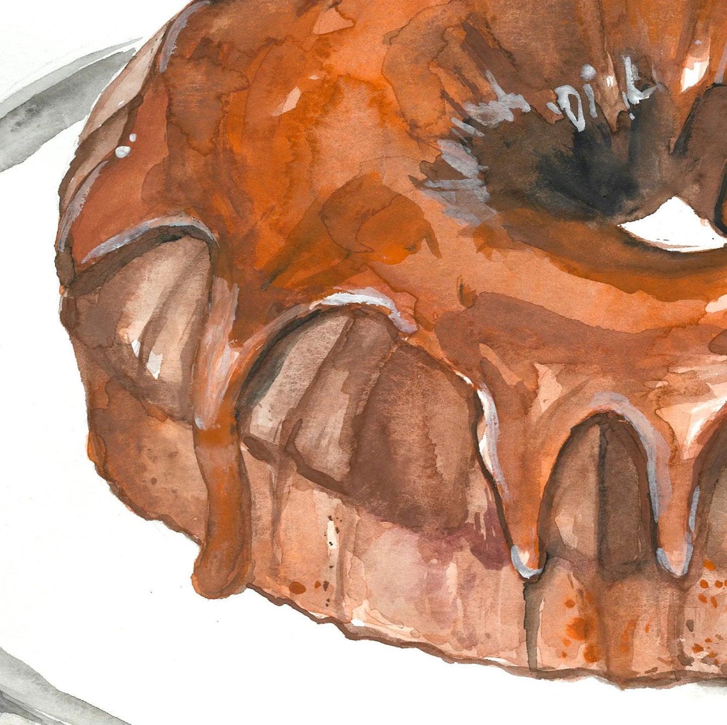 Chocolate Bundt Cake Art Print